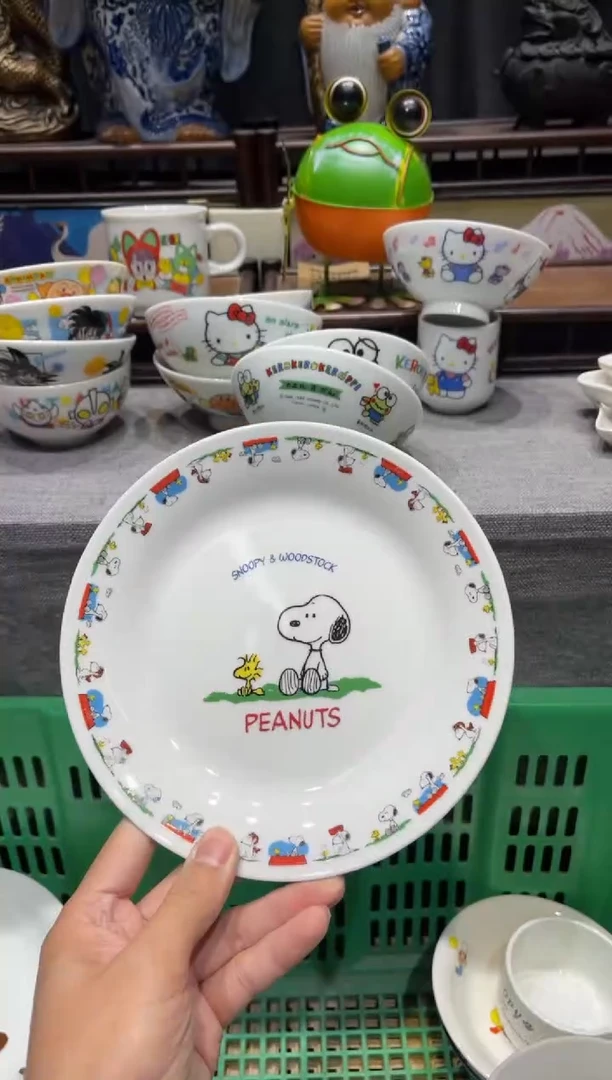 瓷片史努比浅盘子