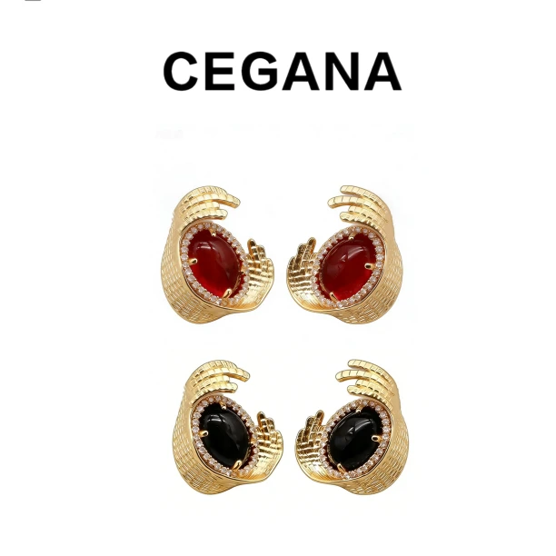 铜合金亚克力耳饰 CEGANA轻奢时尚耳饰