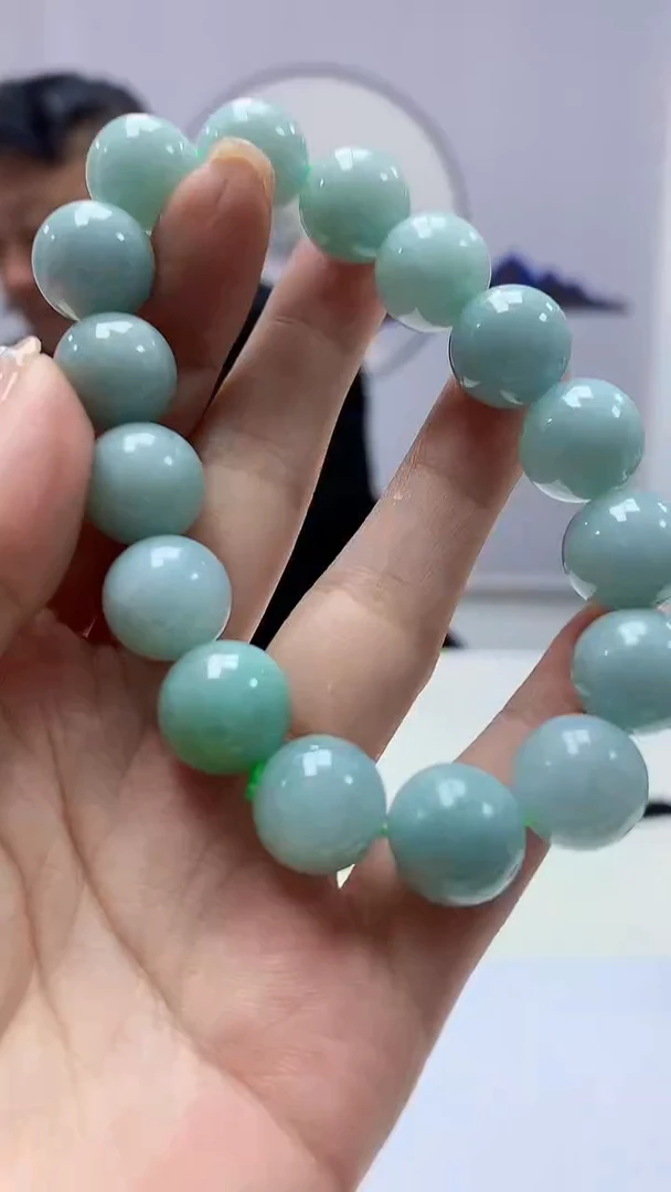 【闪购商品】定制翡翠未镶嵌4969ms-毛货273手串