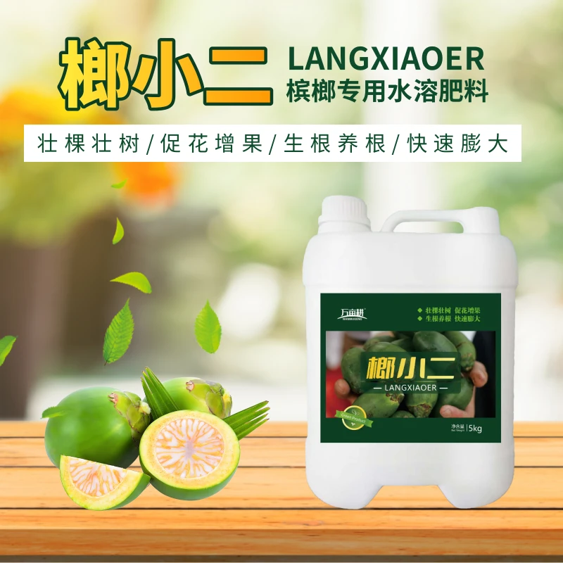 榔小二,生根调土提苗养树槟榔专用水溶肥,膨果促花5KG桶装肥料