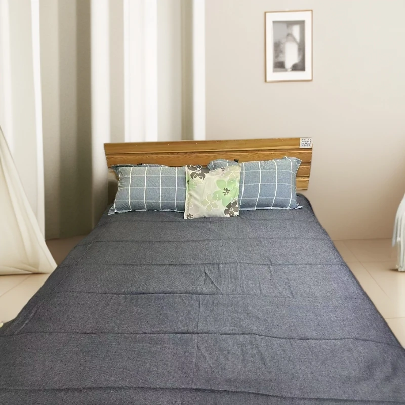 纯亚麻床单加一对枕套外贸尾货（有瑕疵）