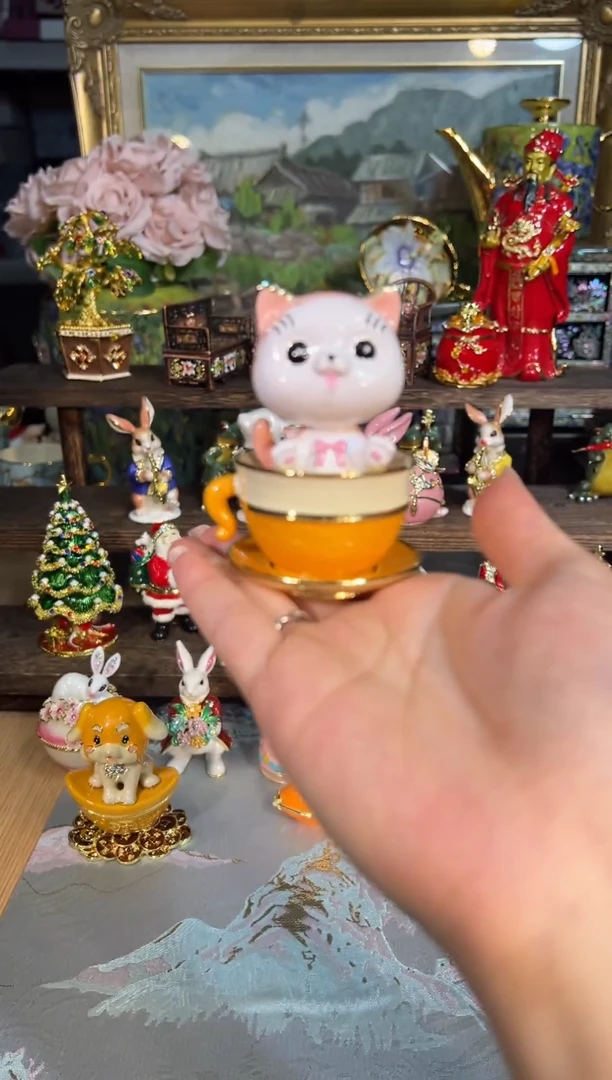 金属七宝烧首饰盒