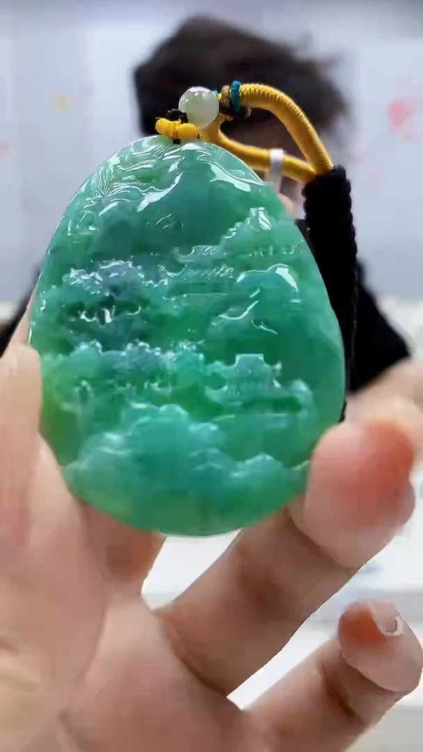 定制翡翠未镶嵌4688xx-毛货挂件15
