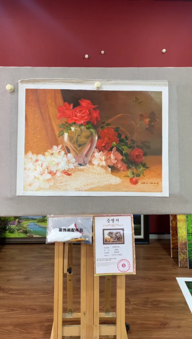 油画【81号】朝鲜原创手绘油画【功勋Ⅰ级画家丨孤品佳作】【顺丰包邮】
