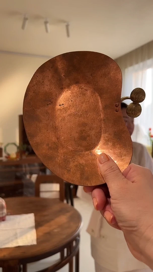 元**咪茶道摆件0000豌豆铜盘8072