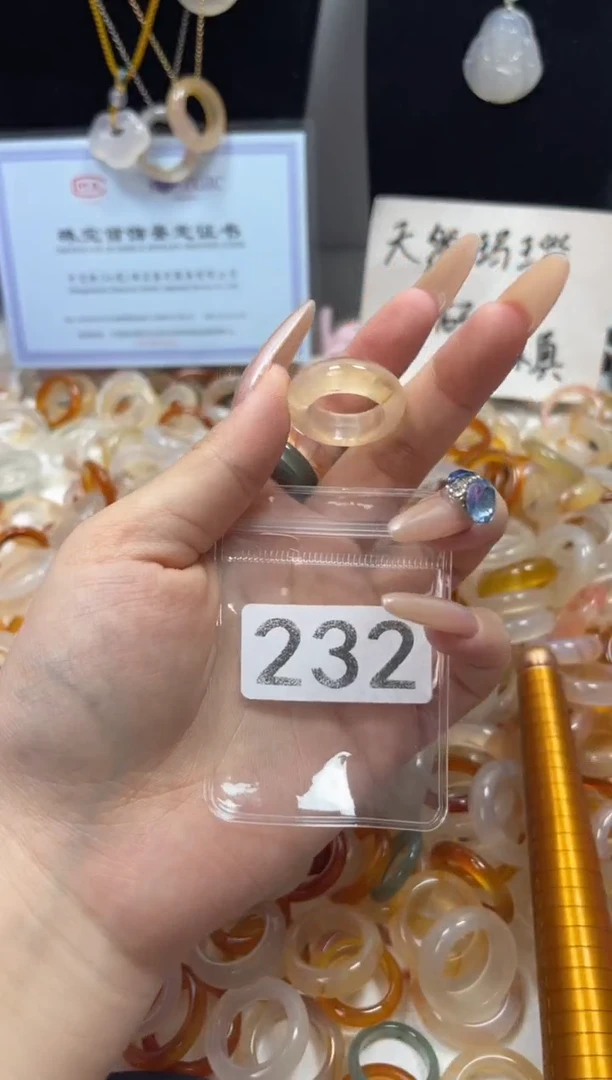 玛瑙/玉髓戒圈未镶嵌12/232