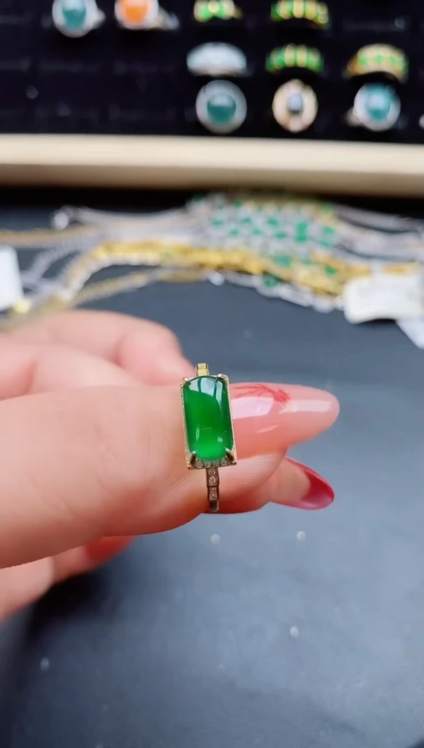 【闪购商品】翡翠戒指银S925镶嵌508005