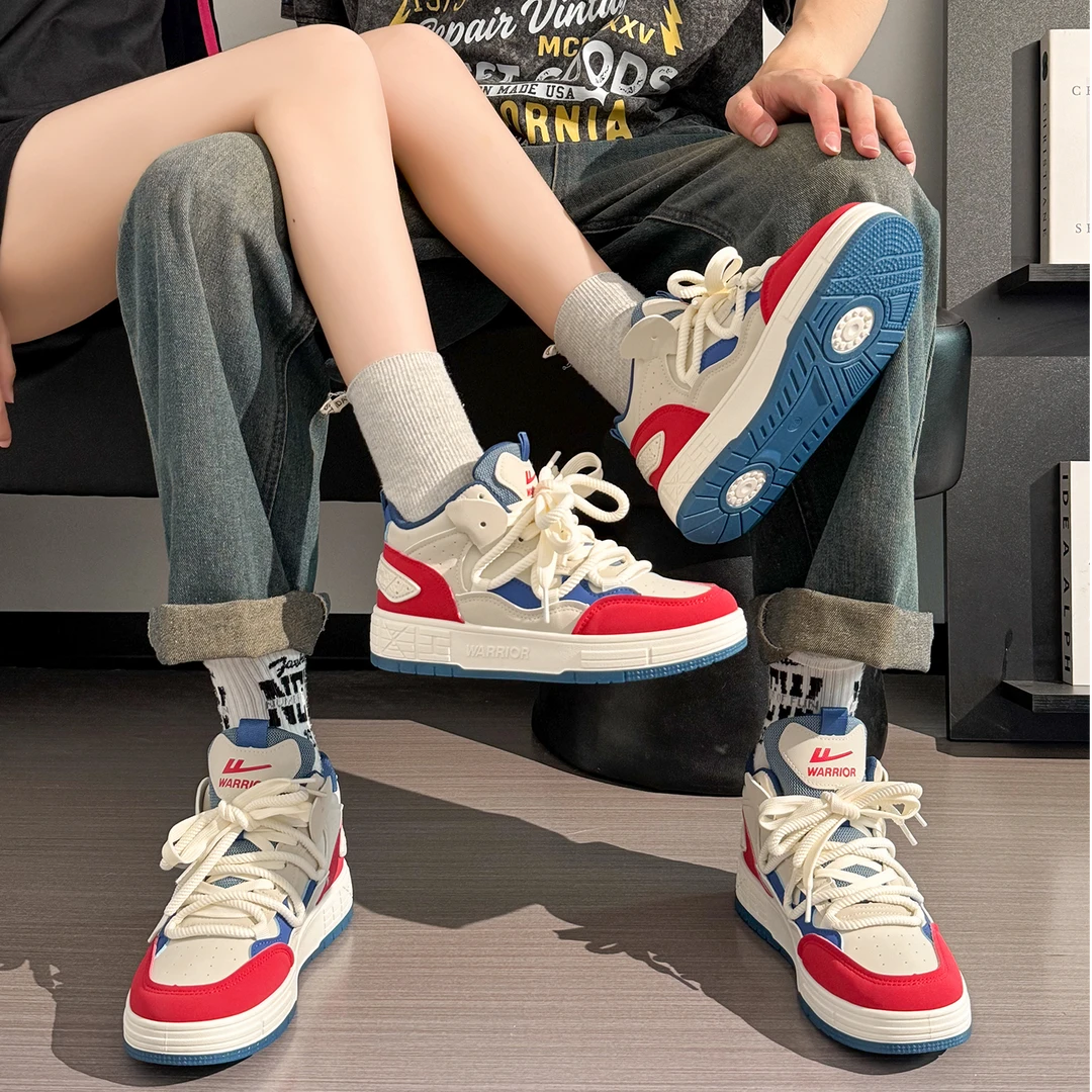 回力高帮情侣板鞋男女同款2025秋季新款美式复古休闲运动鞋女爆款