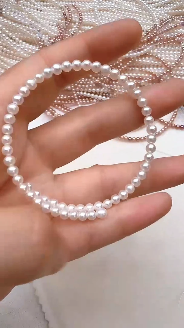 淡水珍珠手镯合金小米手镯