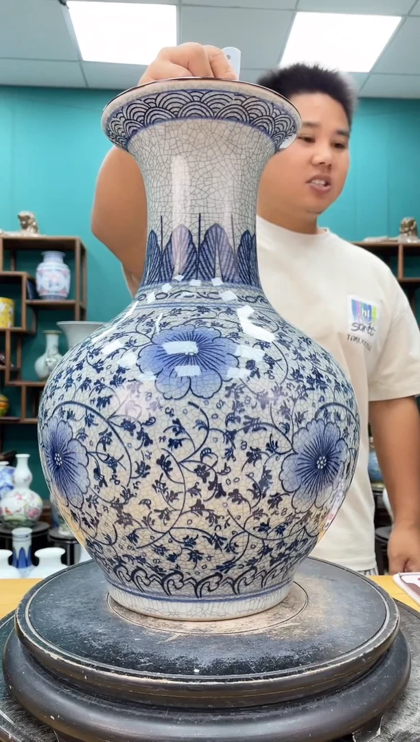摆件青花大赏瓶陶瓷摆件