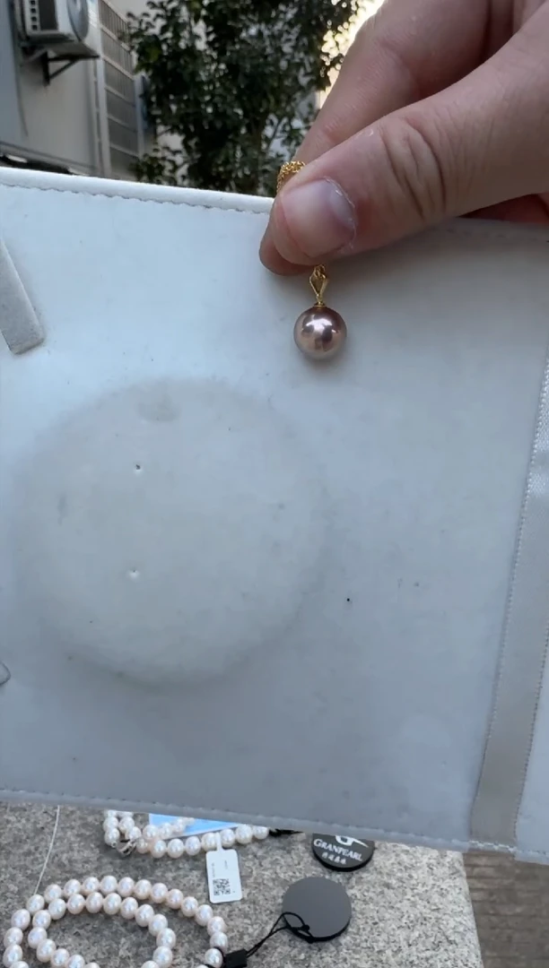 【闪购商品】淡水珍珠颈饰银S925镶嵌吊坠