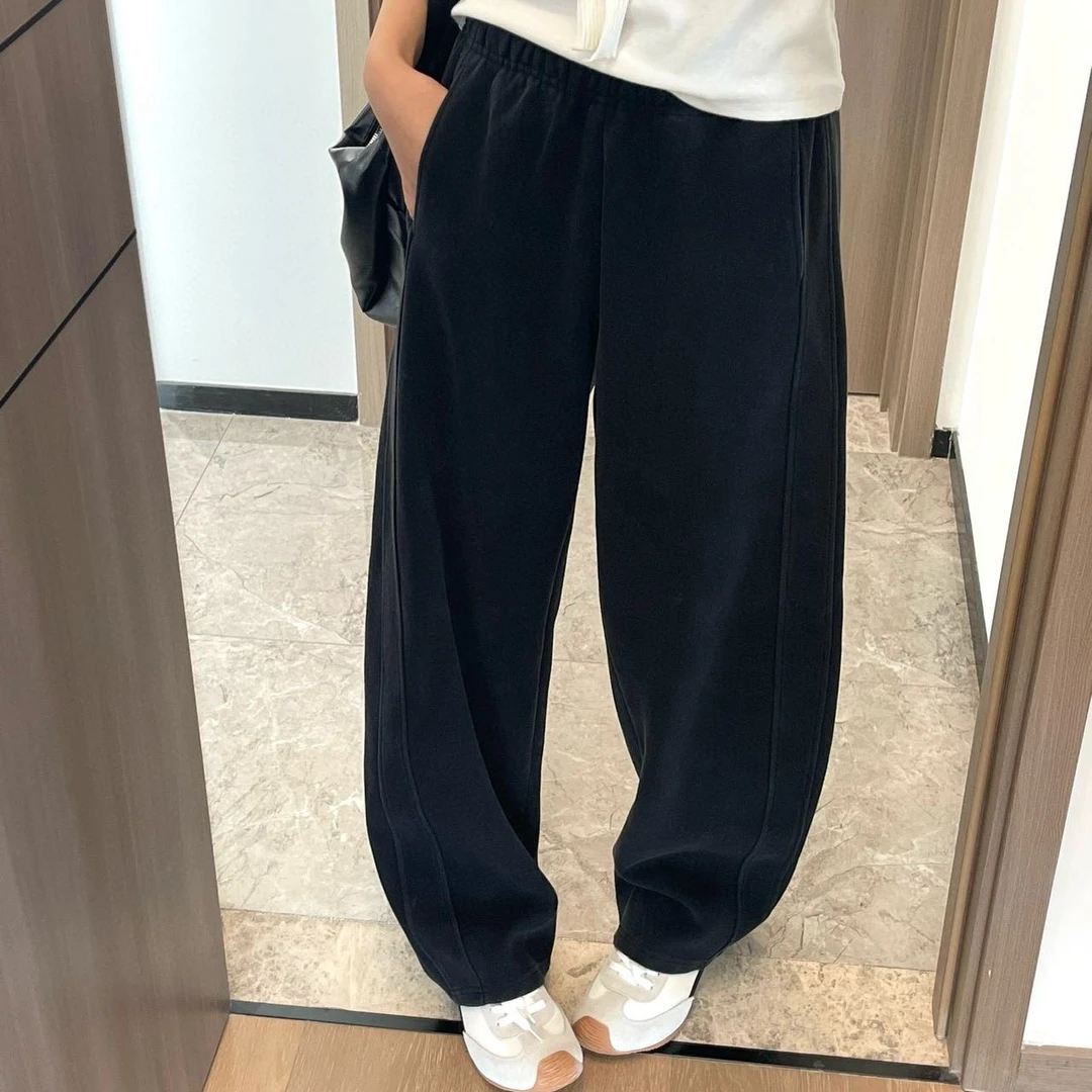 【春款上新】女士水洗拼接显瘦弯刀裤2215