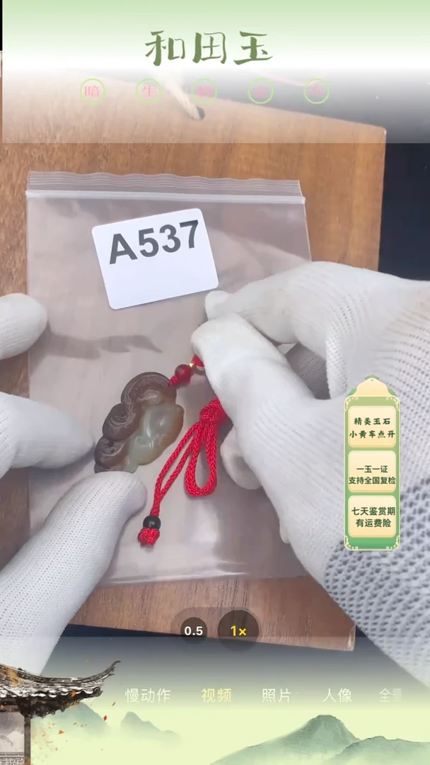 和田玉未镶嵌吊坠(赠链)537