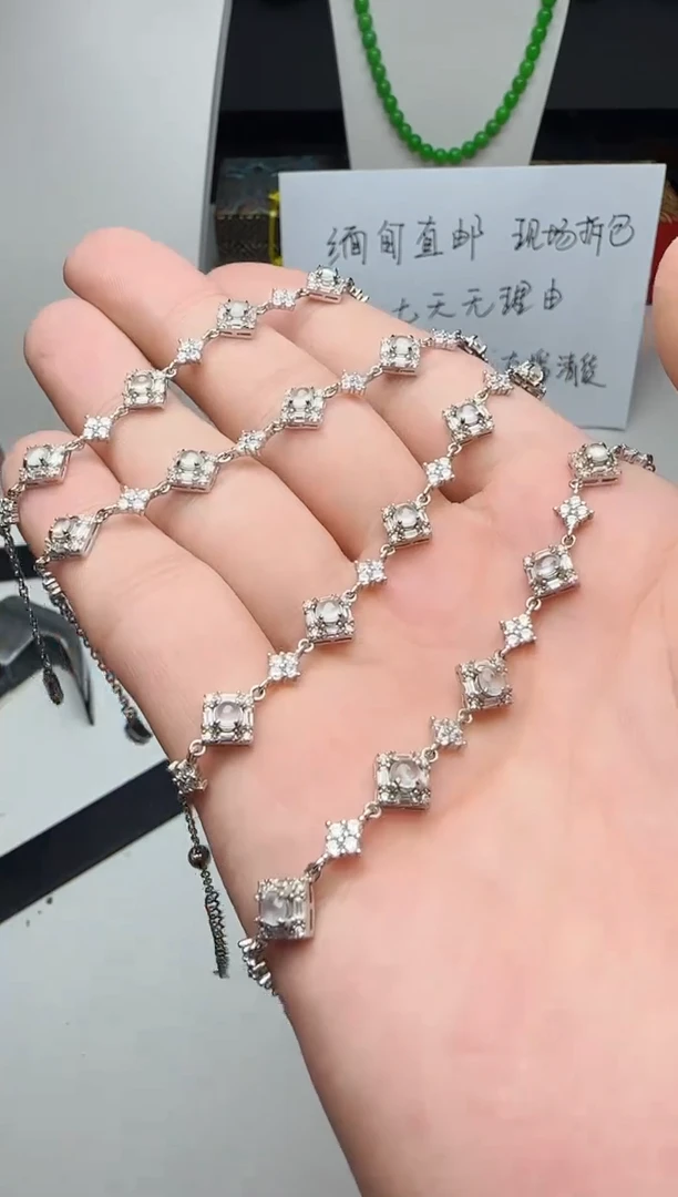 【闪购商品】翡翠手链银S925镶嵌多样性发货只发一件109