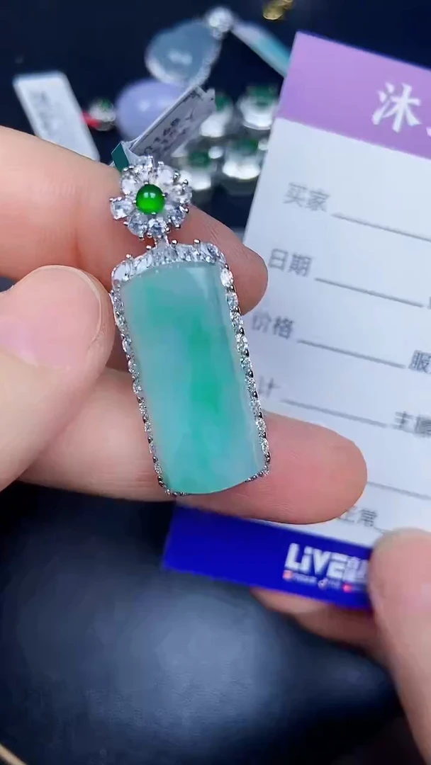 银S925镶嵌戒指翡翠1040
