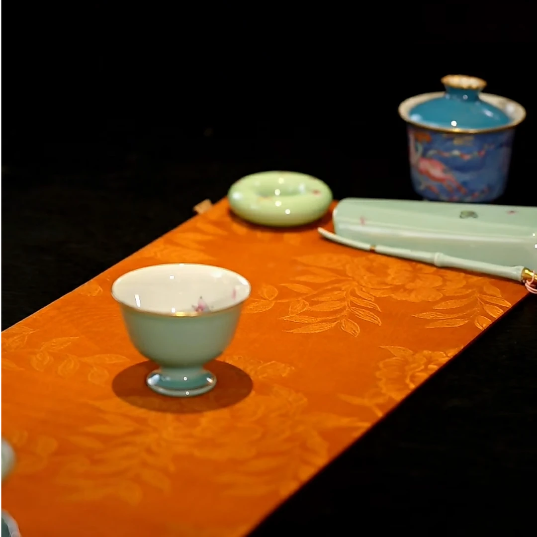 【悦生活】天水碧-华隐堂-牡丹高足杯-60ml（华隐S1153）