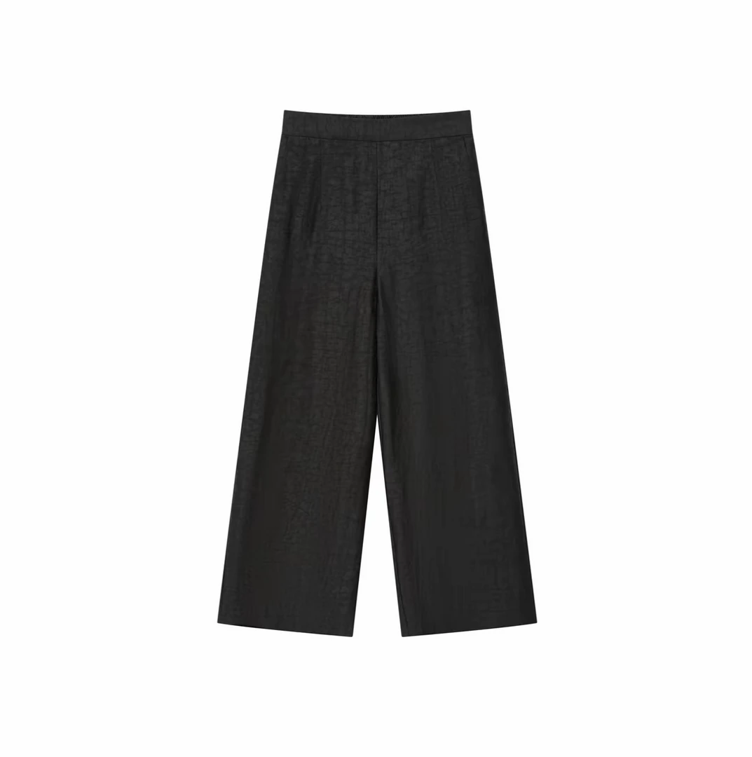 【锦绣集】高品质！重磅老龟  香云纱龟裂纹经典直筒裤奶奶裤百搭