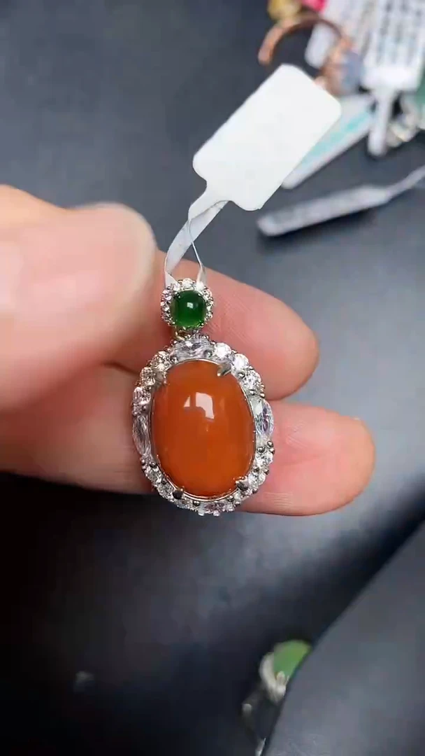 银S925镶嵌戒指翡翠3570