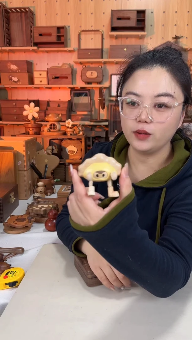 木黄杨木实木饺子人摆件