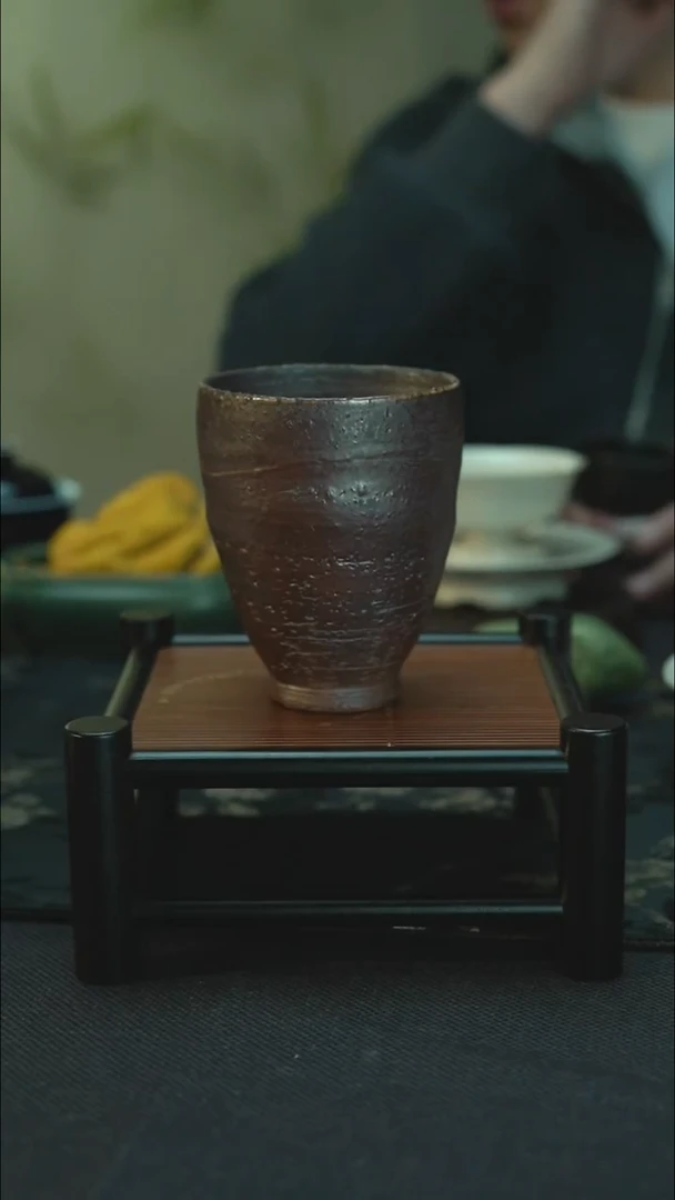 茶具孤品 裸烧柴烧 陶杯