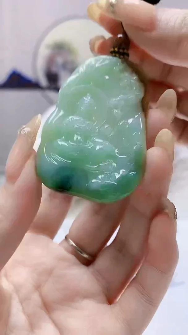 未镶嵌定制翡翠5028DD-毛货挂件24