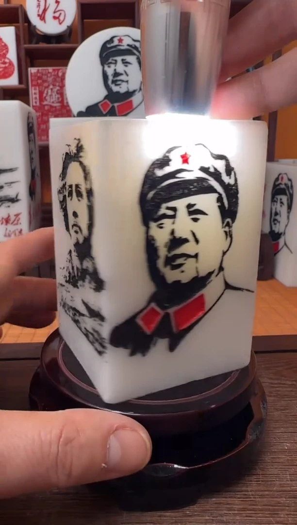 石材4面像6×6×9带底座