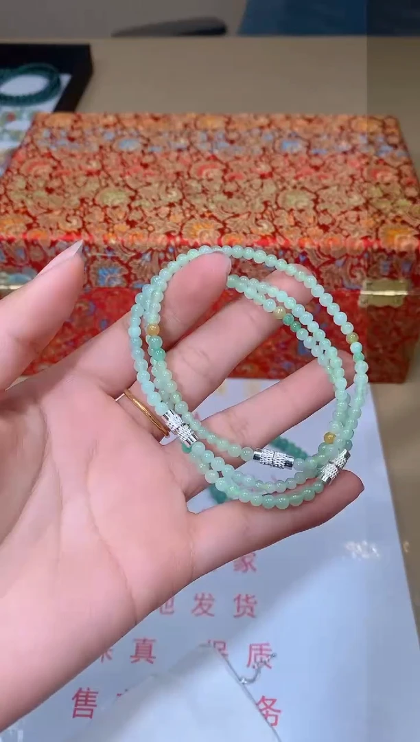 【闪购商品】翡翠颈饰未镶嵌天然A货翡翠珠链