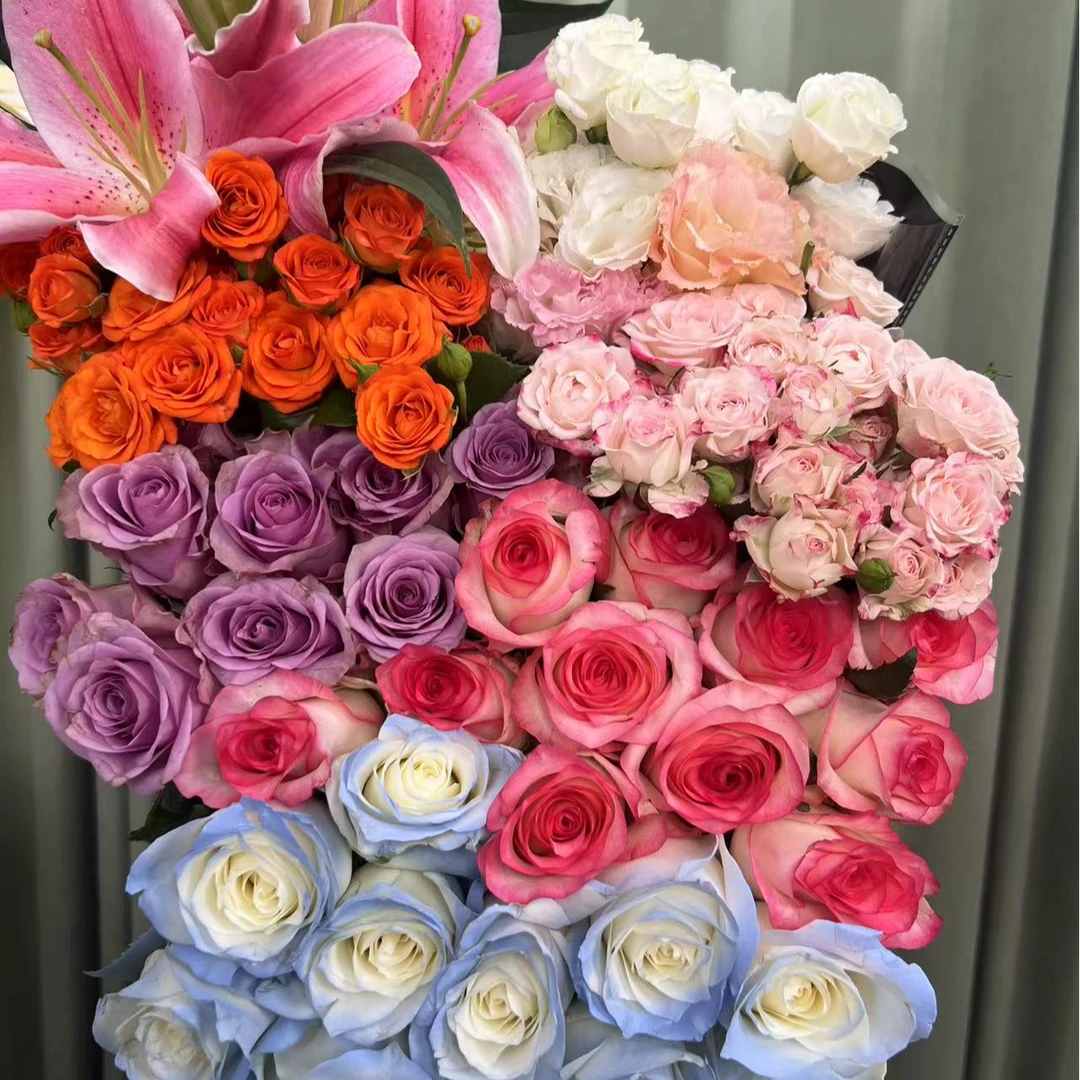 【碎冰蓝百合鲜花福利组合】云南基地直发家居摆件鲜切花