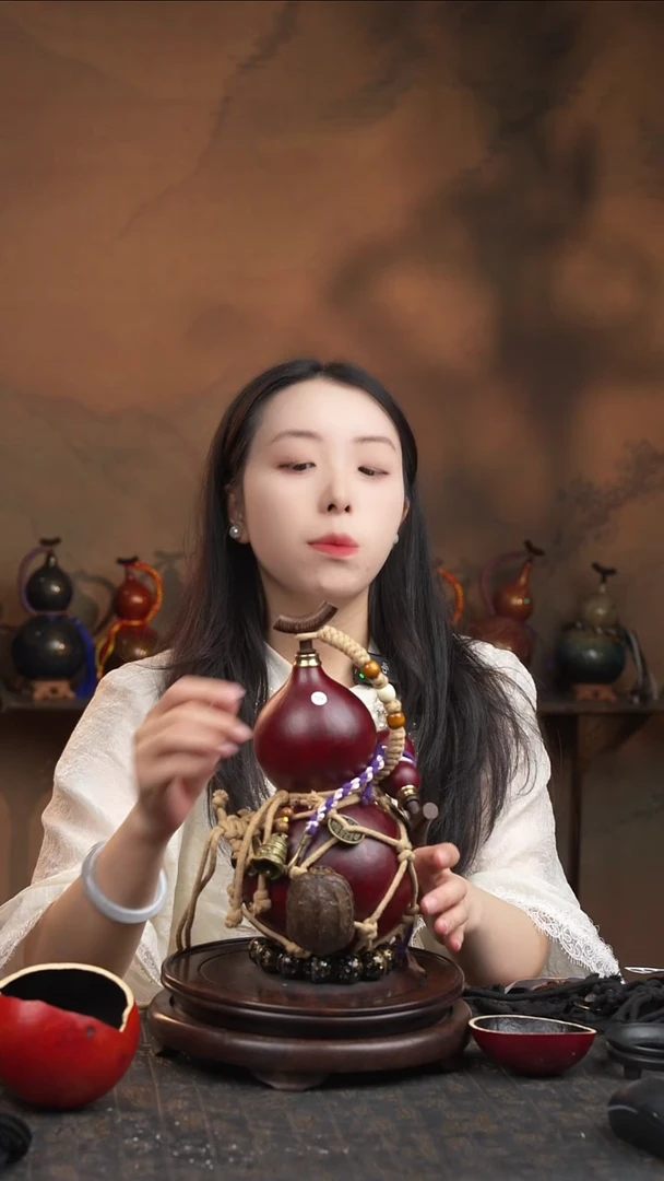101号【1000ML】大漆酒葫芦一物一拍【双福双禄】
