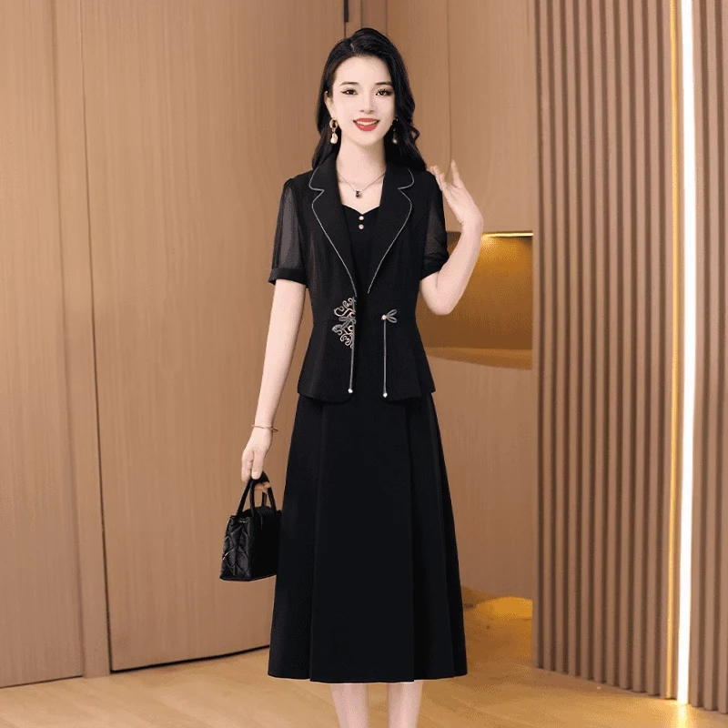 【可蓓儿】女款气质服装新中式高贵连衣裙2025新款夏贵夫人品妈妈装