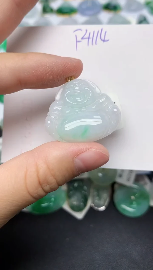 颈饰18K金镶嵌翡翠天然缅甸A货翡翠百元以上9元证书费自理