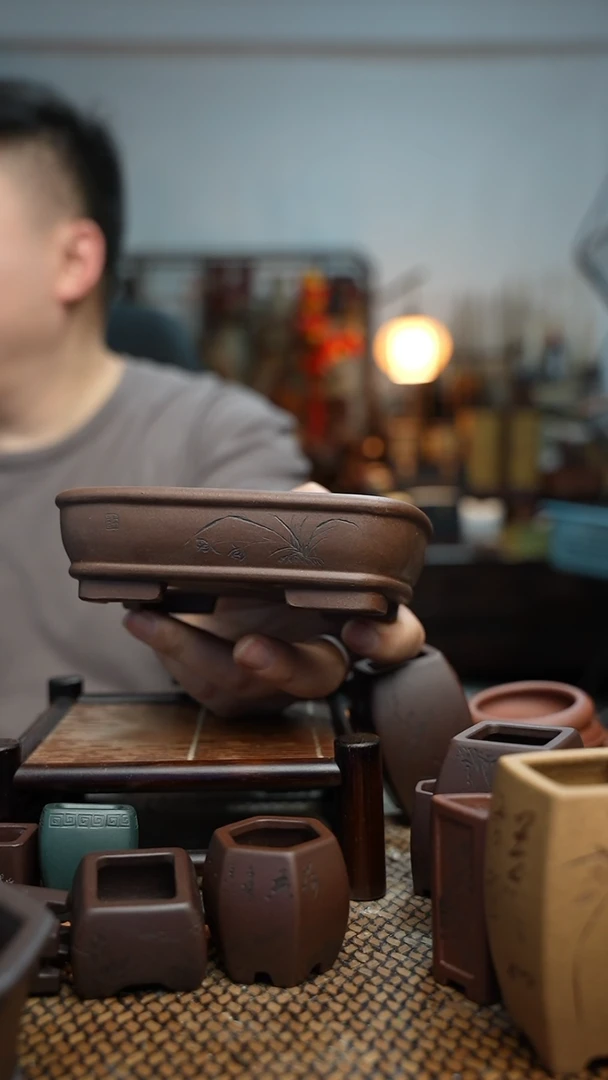 紫砂花盆長木軒精品紫砂