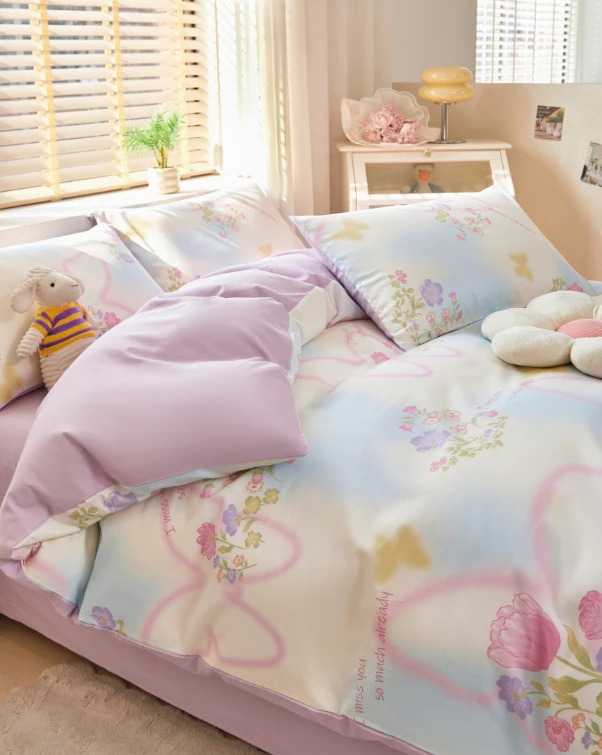 【团团专属】新款公主风印花棉四件套