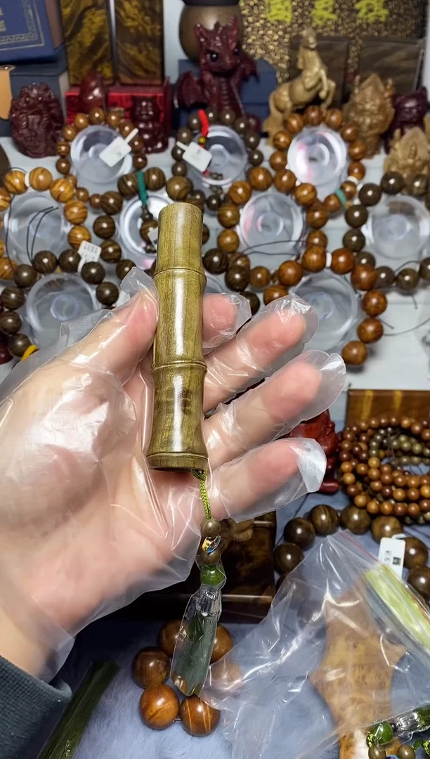 阴沉木把件阴沉竹节