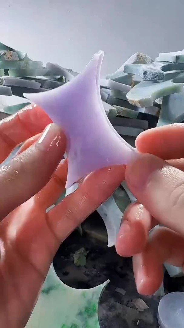 裸石翡翠缅甸翡翠A货文746