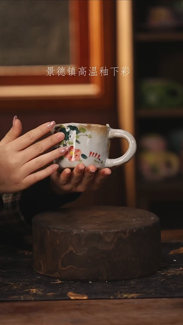 陶瓷景德镇高温釉下手绘陶瓷@L161@