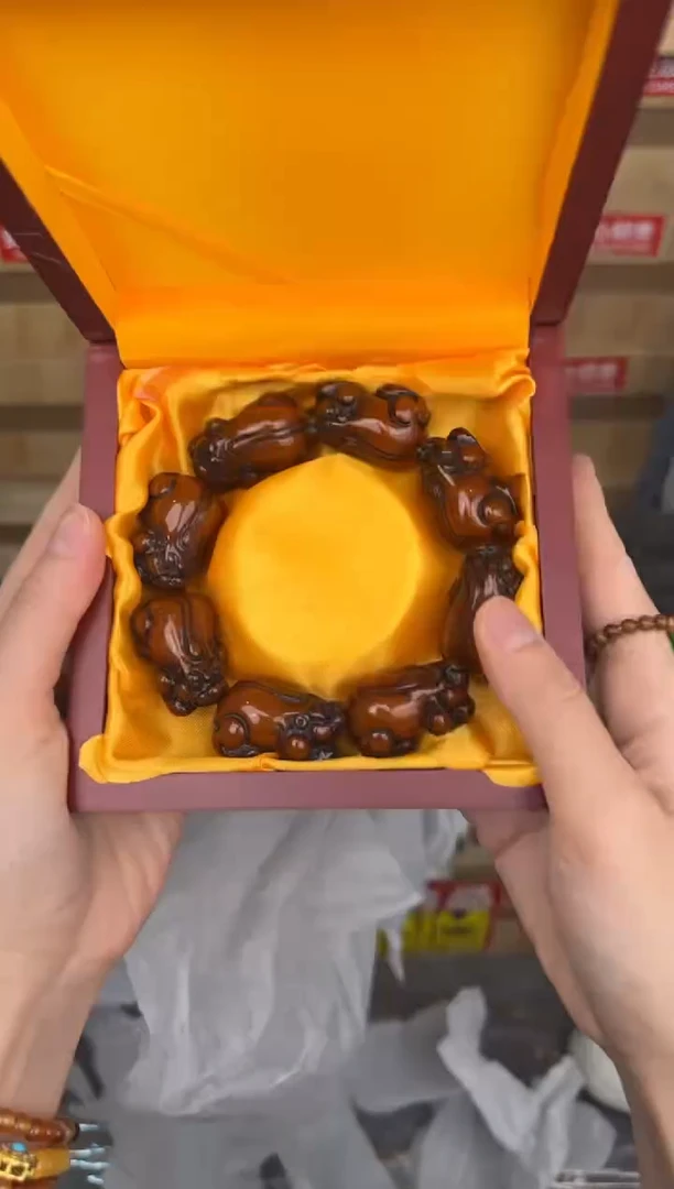 慈木器文玩阁红貔貅手串链接@@YS1420