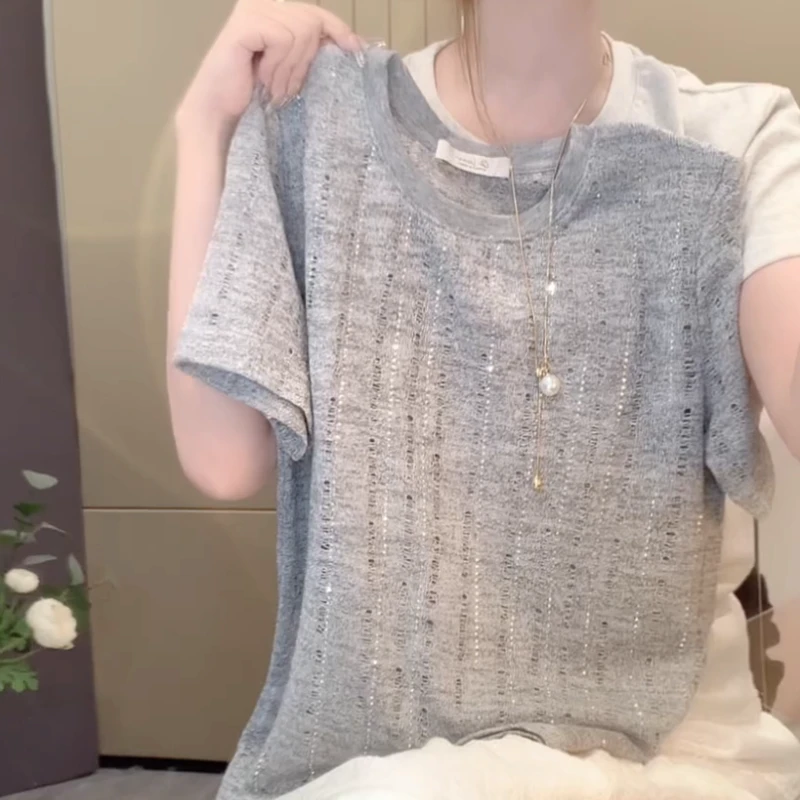 2025夏季新款休闲时尚百搭气质显瘦短袖T恤LK2503706