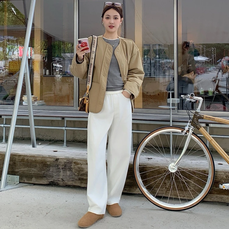 Seawhen海维恩 2025年秋冬新款 水洗抓毛时髦分割弯刀牛仔裤 3727