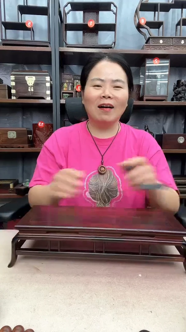鸡翅木类端景台小李子红木工艺品252