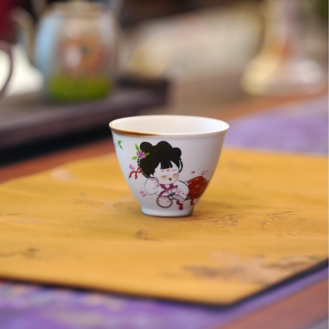 【唐小妞】手绘柴烧杯100ml