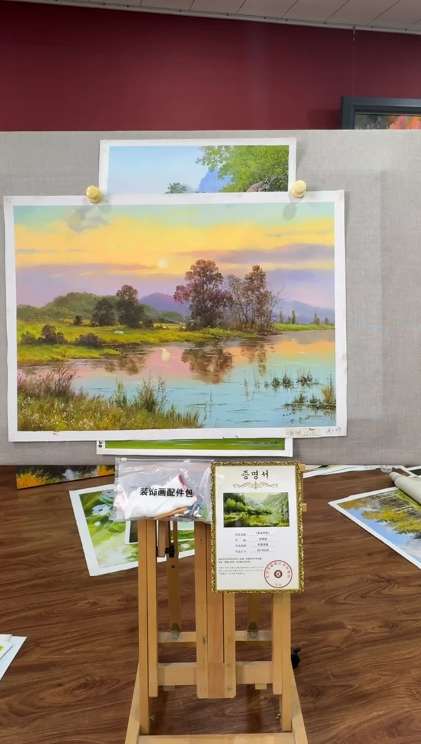 油画泉****이【原创·保真·带证书】朝鲜画家纯手绘油画--顺丰包邮--