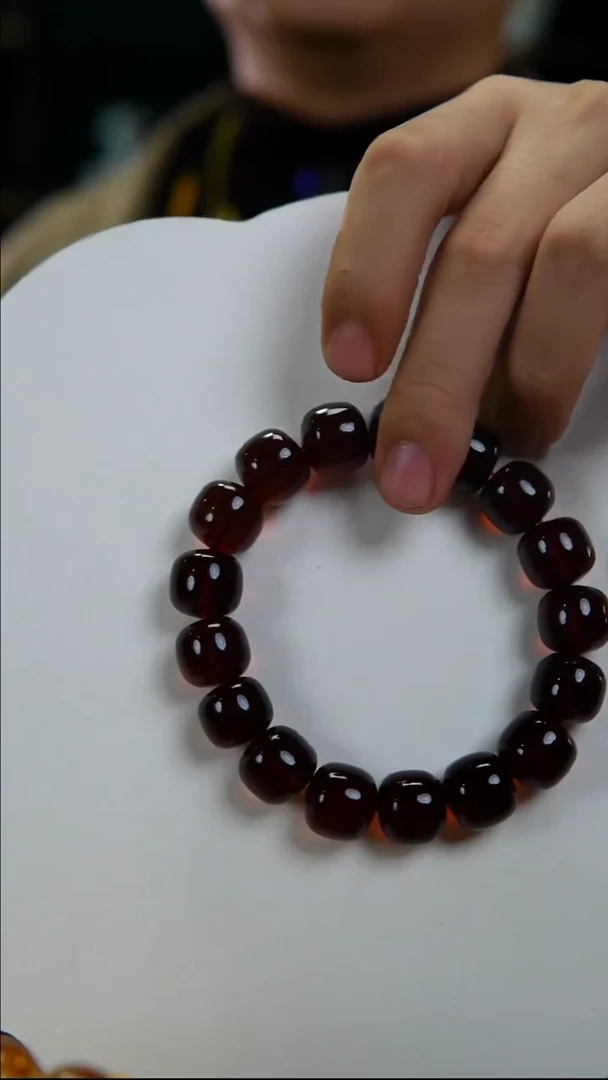 手串琥珀未镶嵌14mm缅甸天然血珀老型珠手串