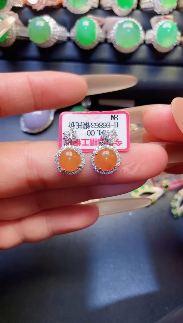 银S925镶嵌戒指翡翠天然