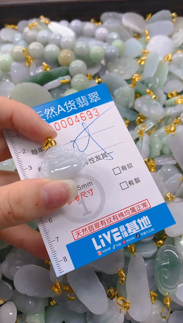 颈饰未镶嵌翡翠净货挂件-4693
