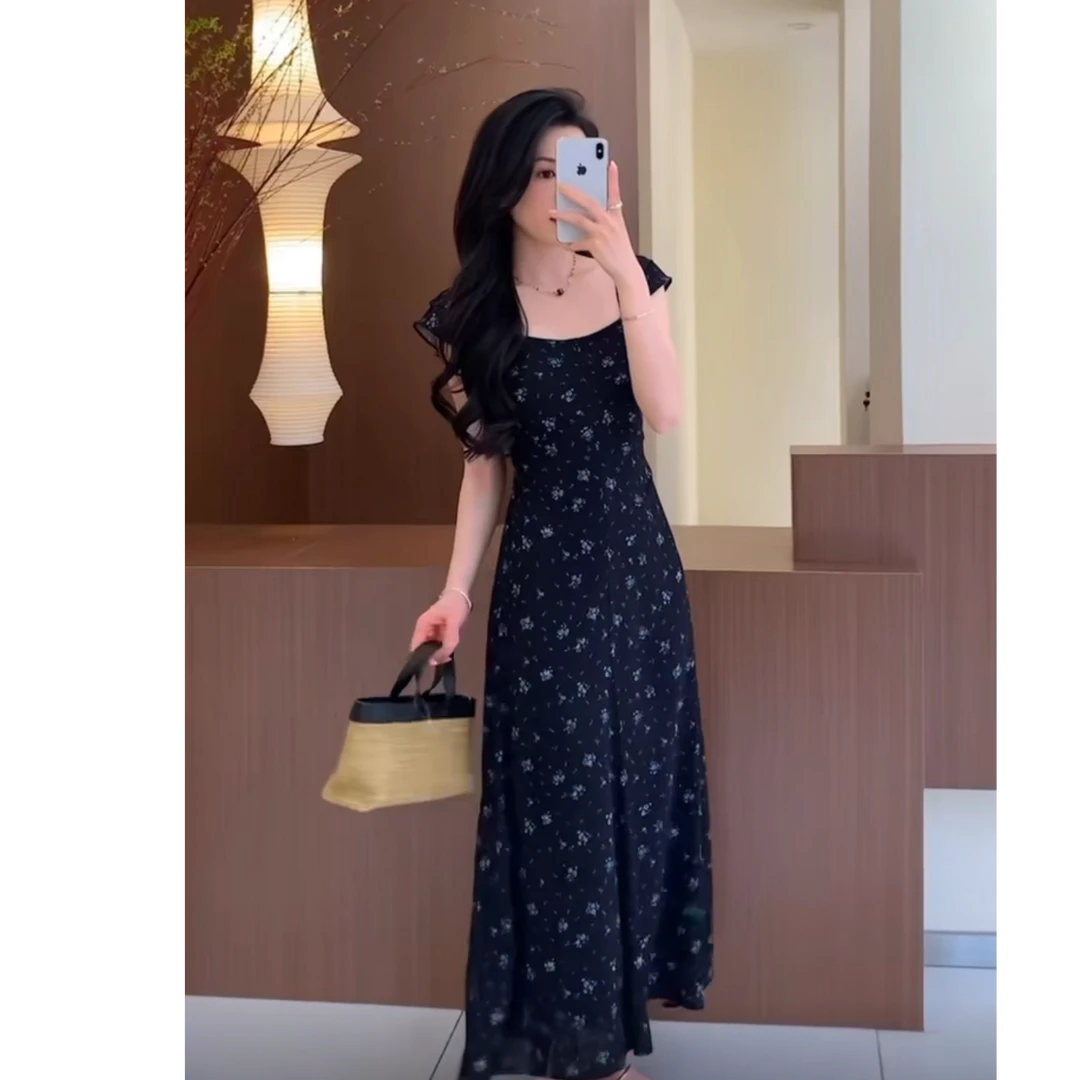 王美丽本丽-9982度假风碎花连衣裙