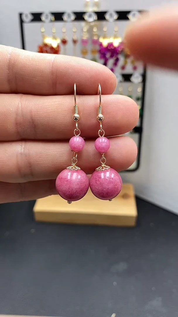 【闪购商品】水晶耳饰银S925镀金镶嵌尺寸14mmQ4