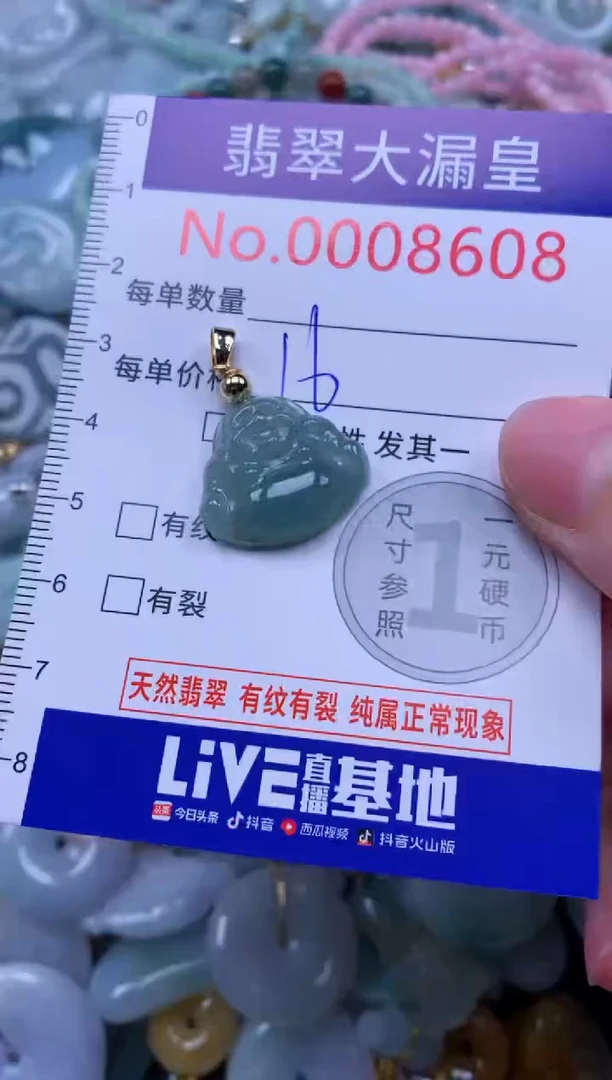 翡翠未镶嵌吊坠(不含链)8608