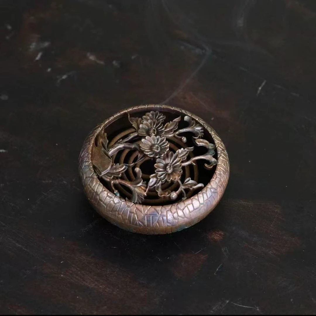 PL圆菊香炉—蓝金色