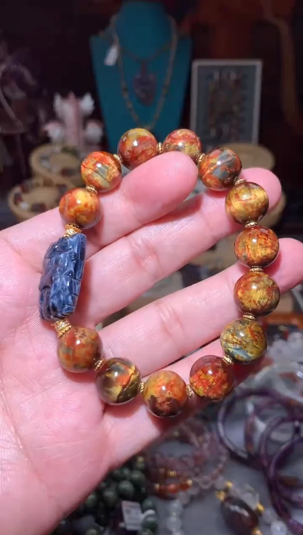 木变石手串未镶嵌彼得石